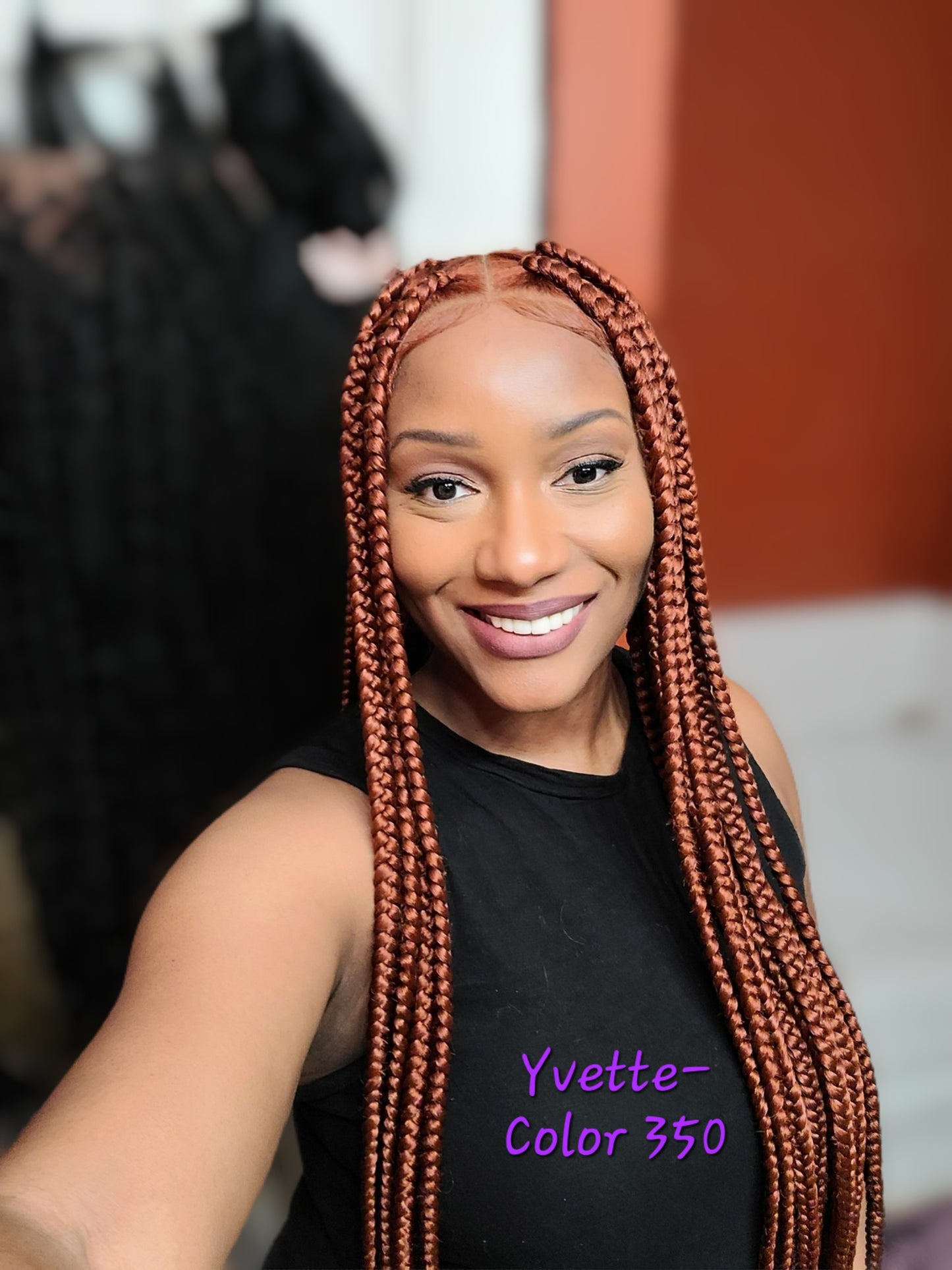Yvette | Large Triangle Knotless Braids | FULL LACE (Ready to Ship)