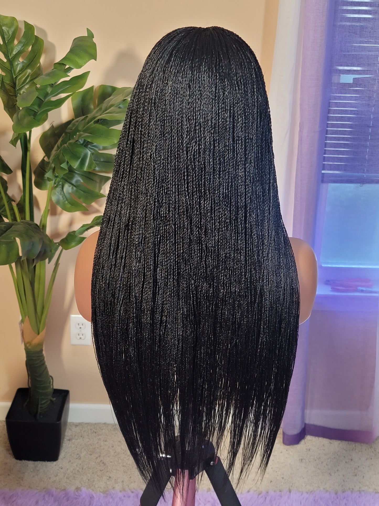 KIMMIE (BLACK) | Middle Part SUPER SLIM Micro Twists | 2x4 CLOSURE (Ready to Ship)