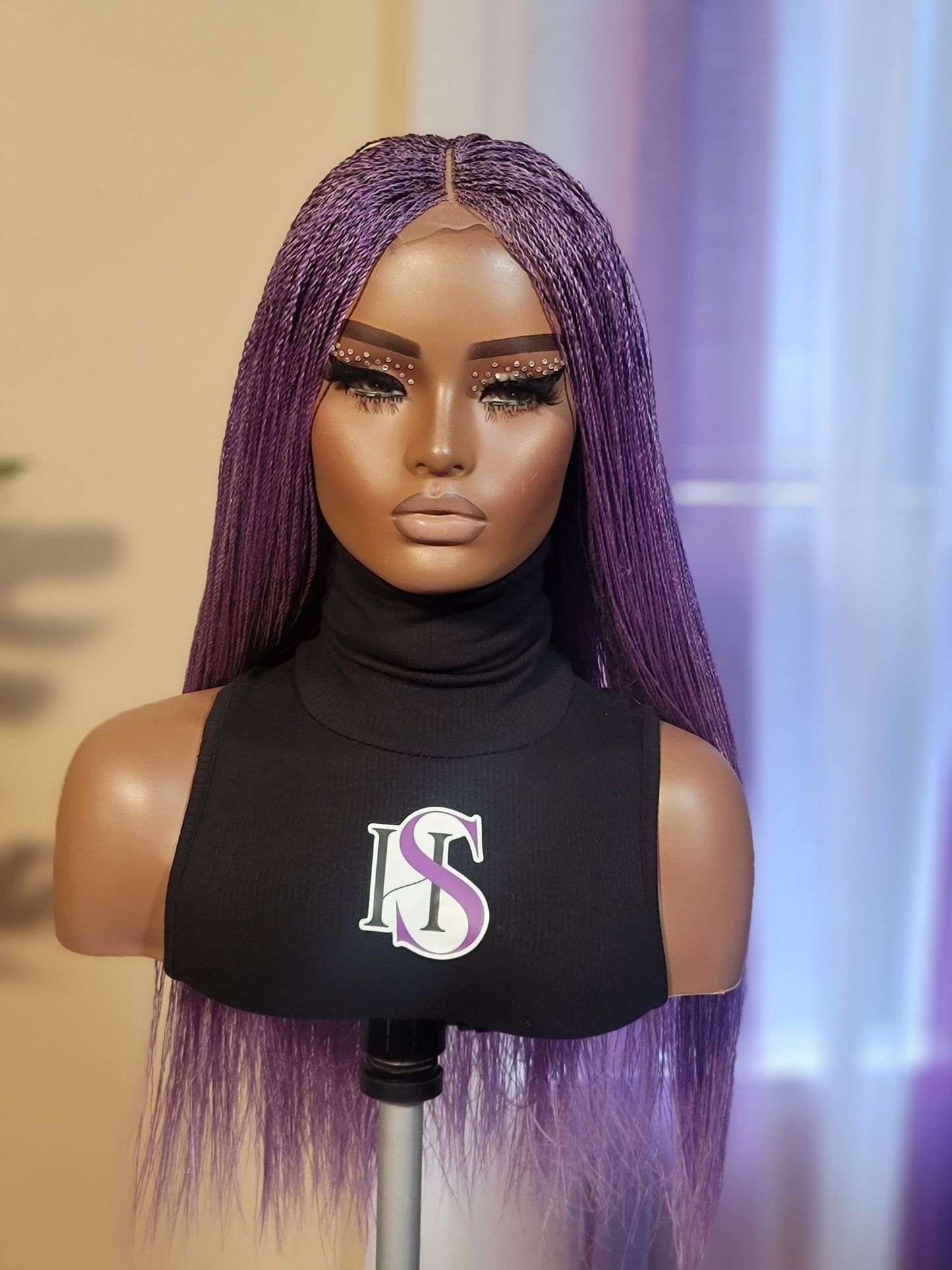 KIMMIE (Lavender Blend) | Middle Part SUPER SLIM Micro Twists | 2x4 CLOSURE (Ready to Ship)