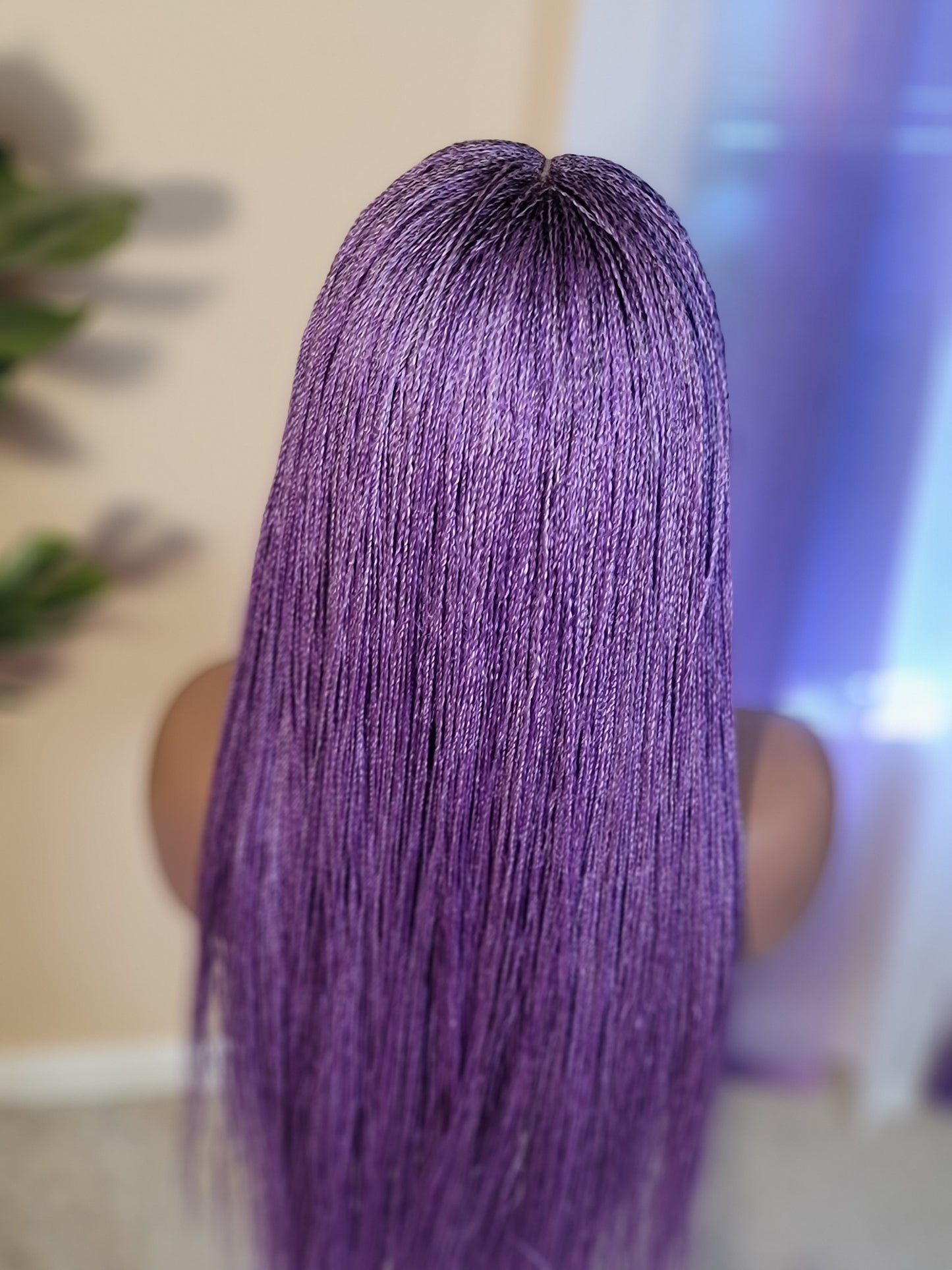 KIMMIE (Lavender Blend) | Middle Part SUPER SLIM Micro Twists | 2x4 CLOSURE (Ready to Ship)