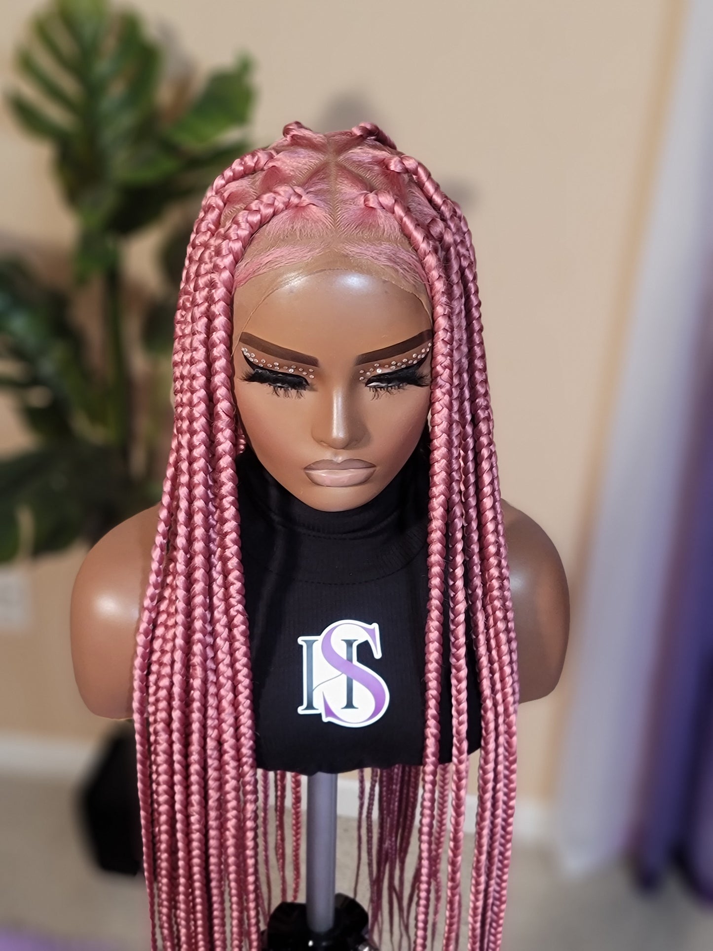 Yvette | Large Triangle Knotless Braids | FULL LACE (Ready to Ship)