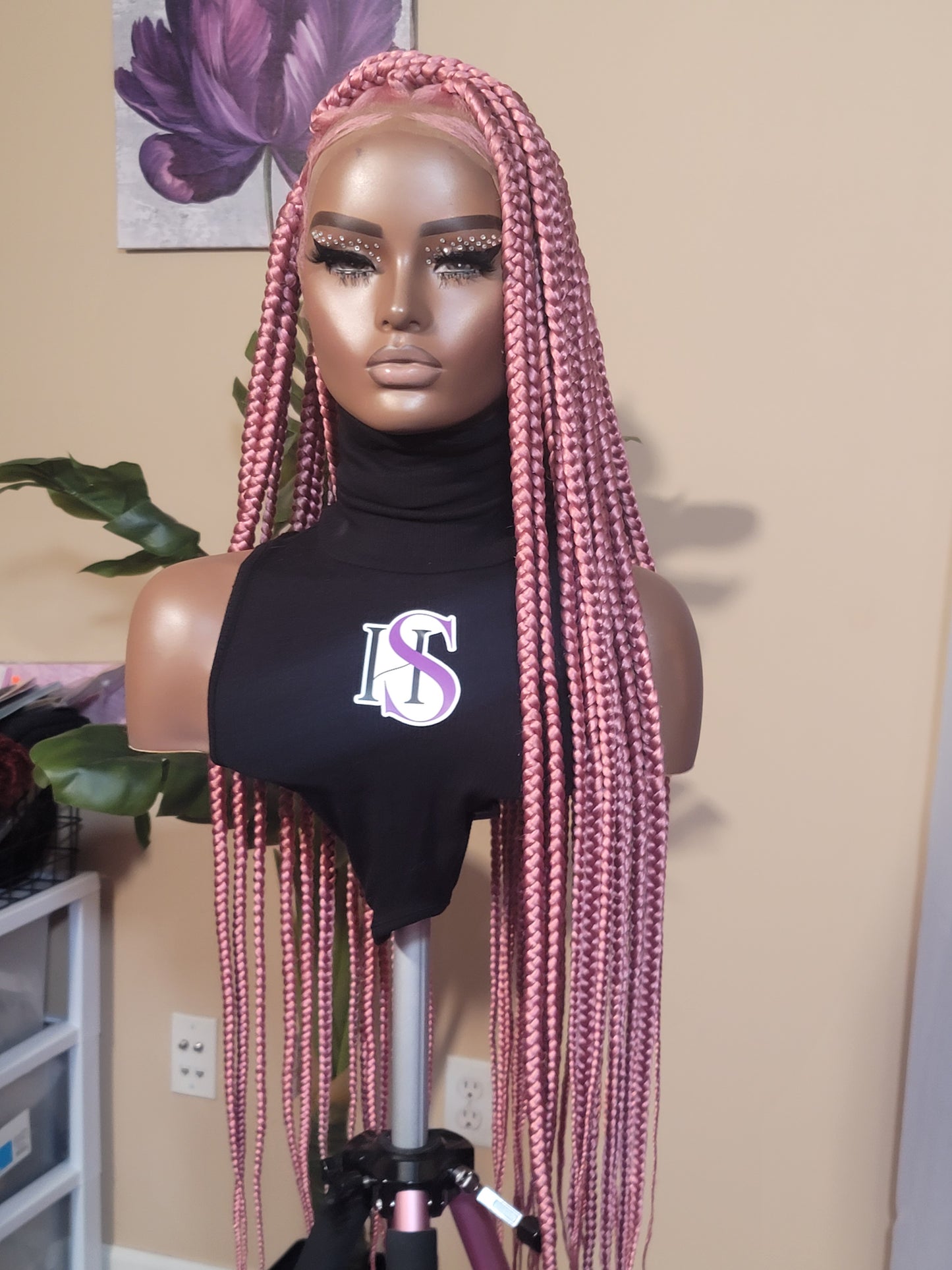 Yvette | Large Triangle Knotless Braids | FULL LACE (Ready to Ship)