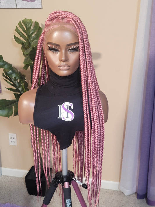 Yvette | Large Triangle Knotless Braids | FULL LACE (Ready to Ship)