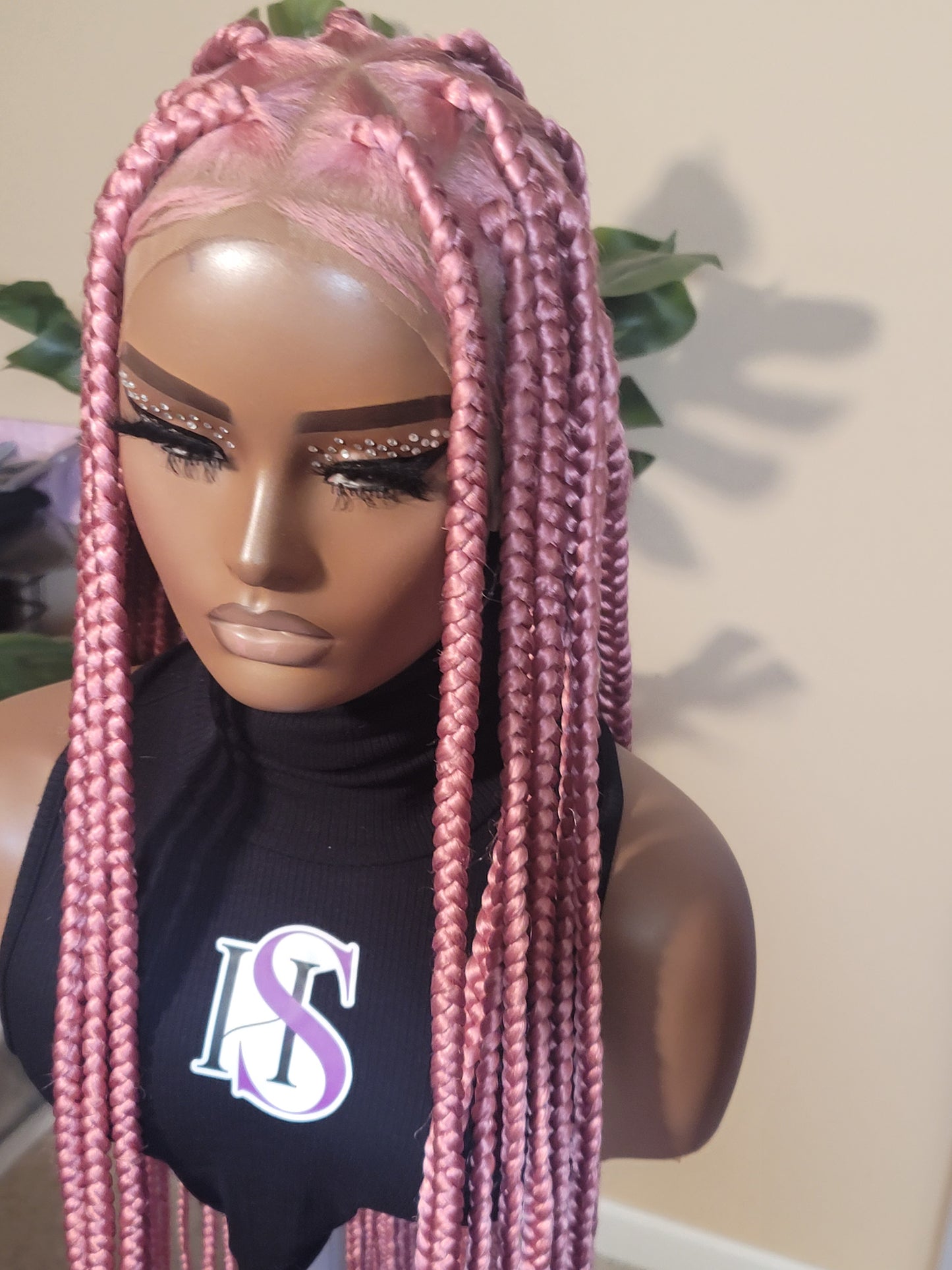 Yvette | Large Triangle Knotless Braids | FULL LACE (Ready to Ship)
