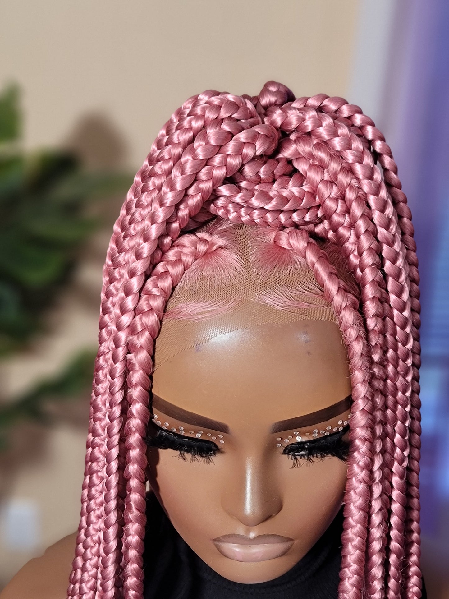 Yvette | Large Triangle Knotless Braids | FULL LACE (Ready to Ship)