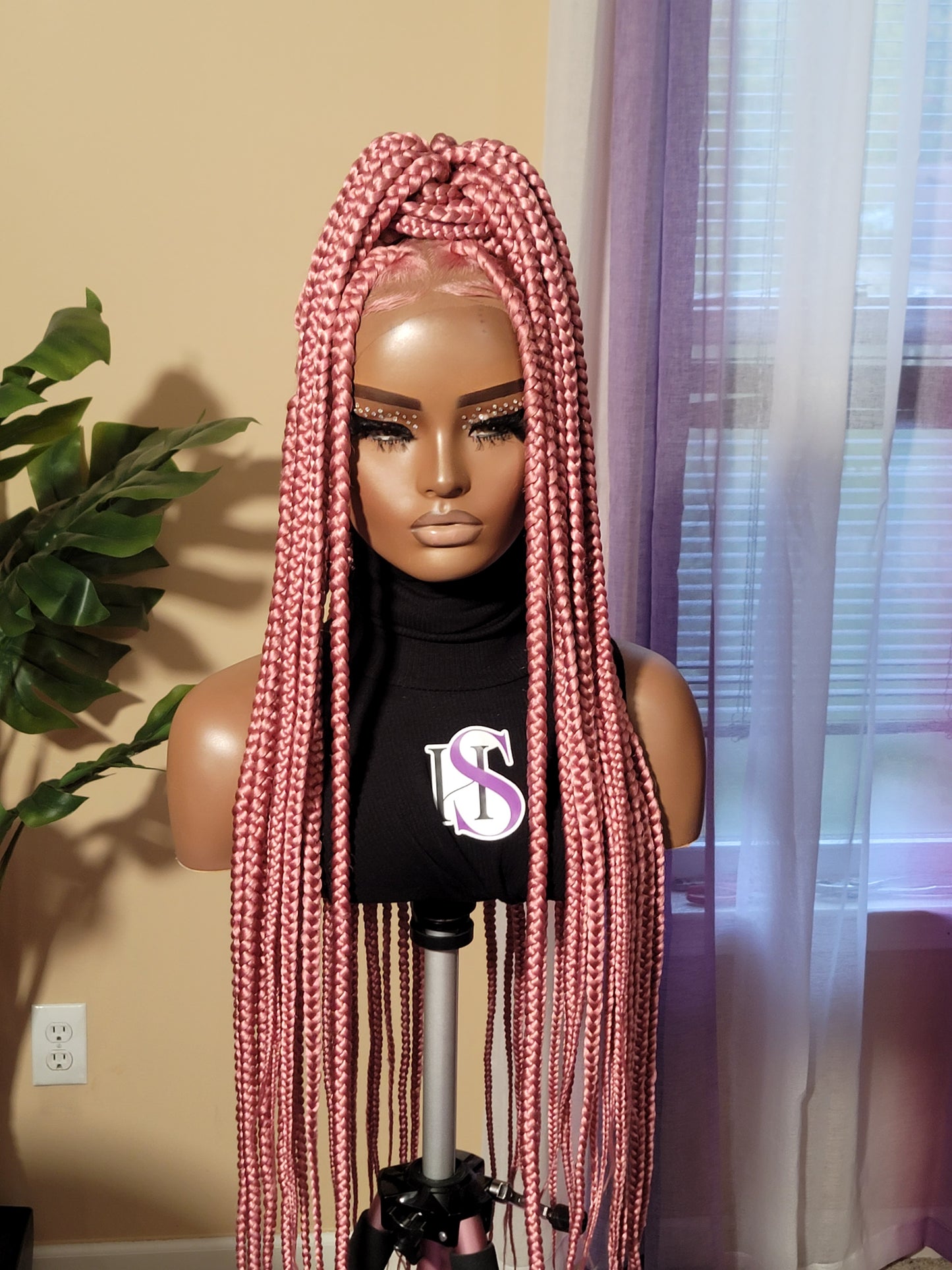 Yvette | Large Triangle Knotless Braids | FULL LACE (Ready to Ship)