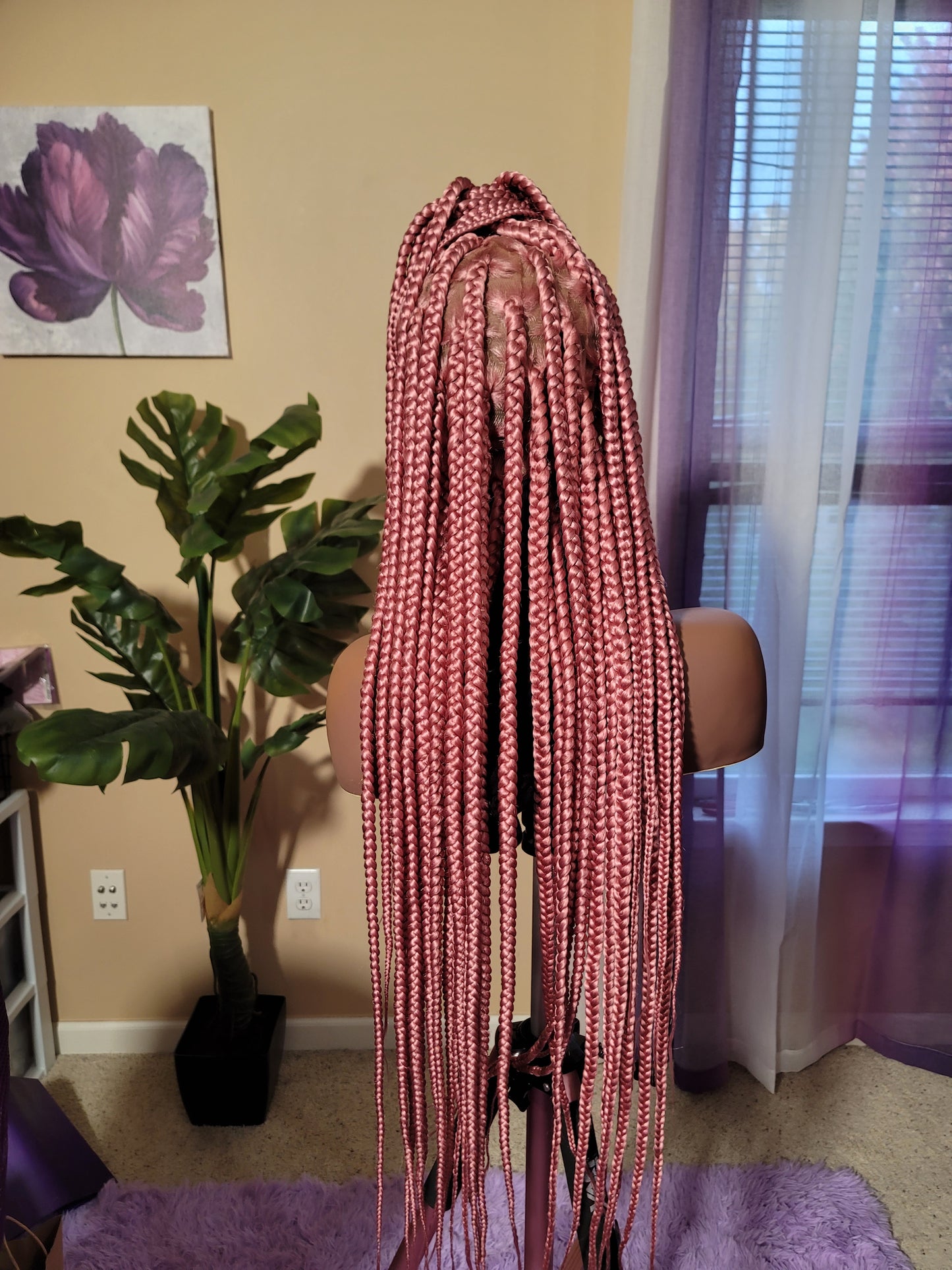 Yvette | Large Triangle Knotless Braids | FULL LACE (Ready to Ship)