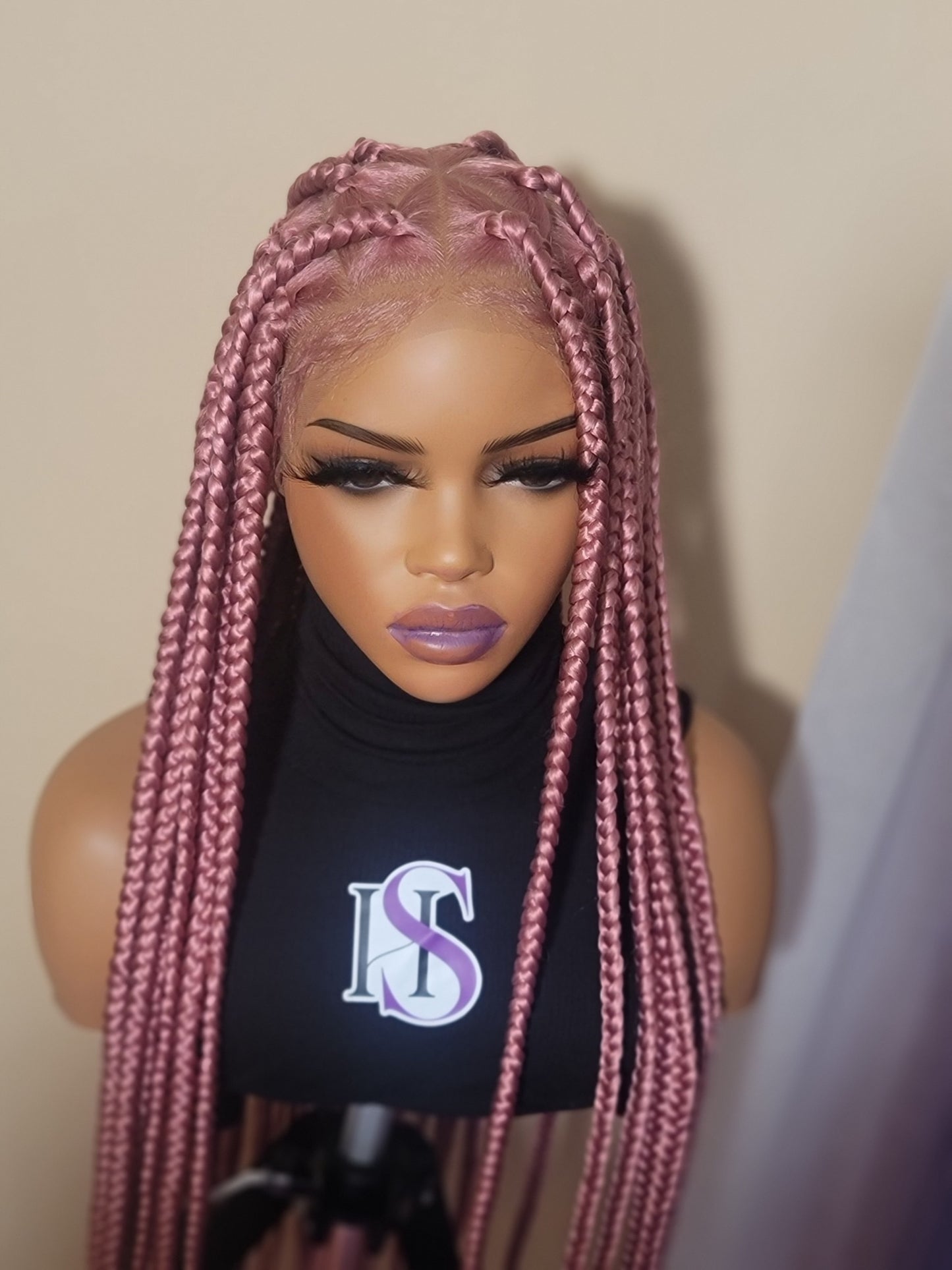 Yvette | Large Triangle Knotless Braids | FULL LACE (Ready to Ship)
