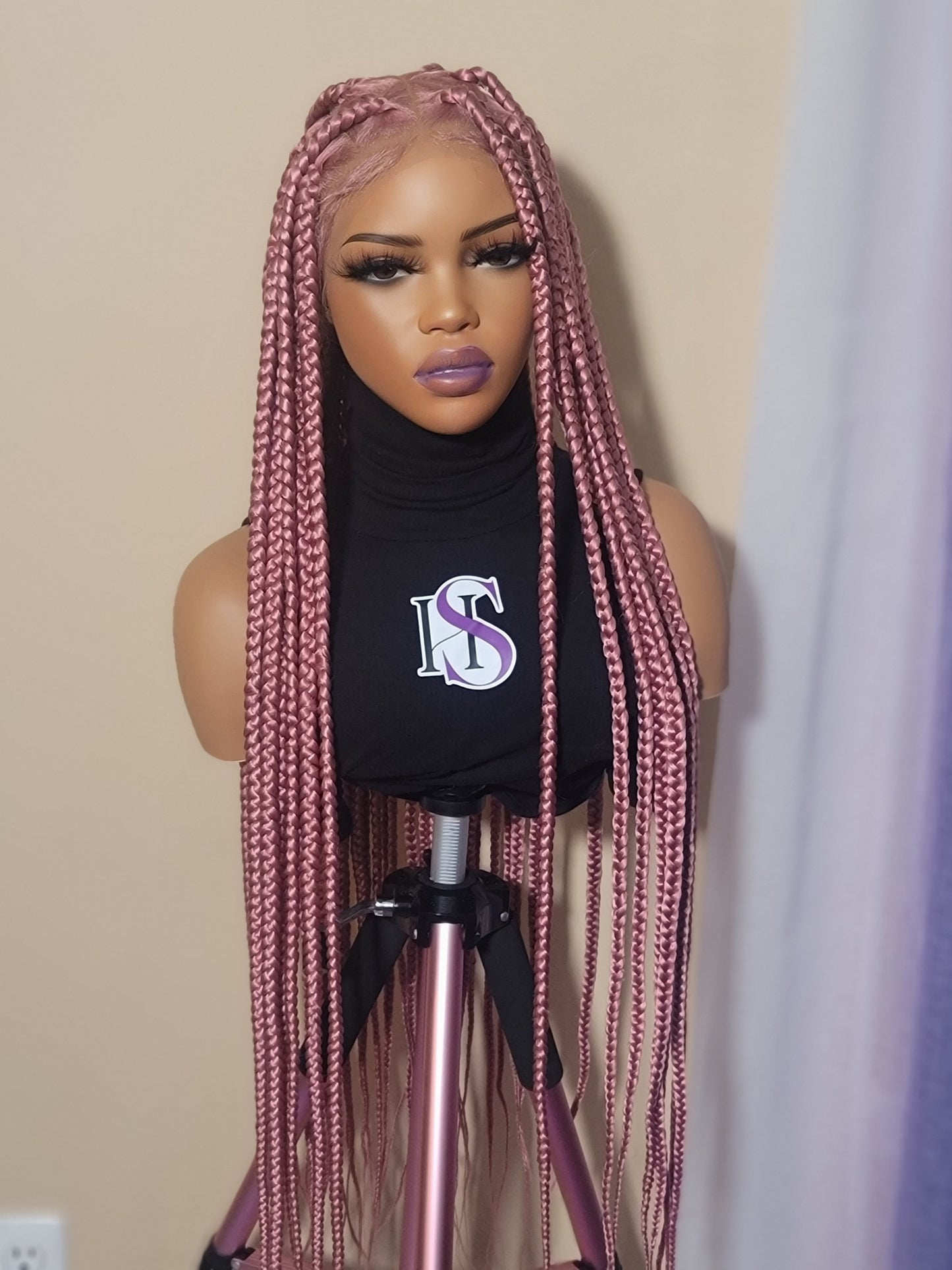 Yvette | Large Triangle Knotless Braids | FULL LACE (Ready to Ship)