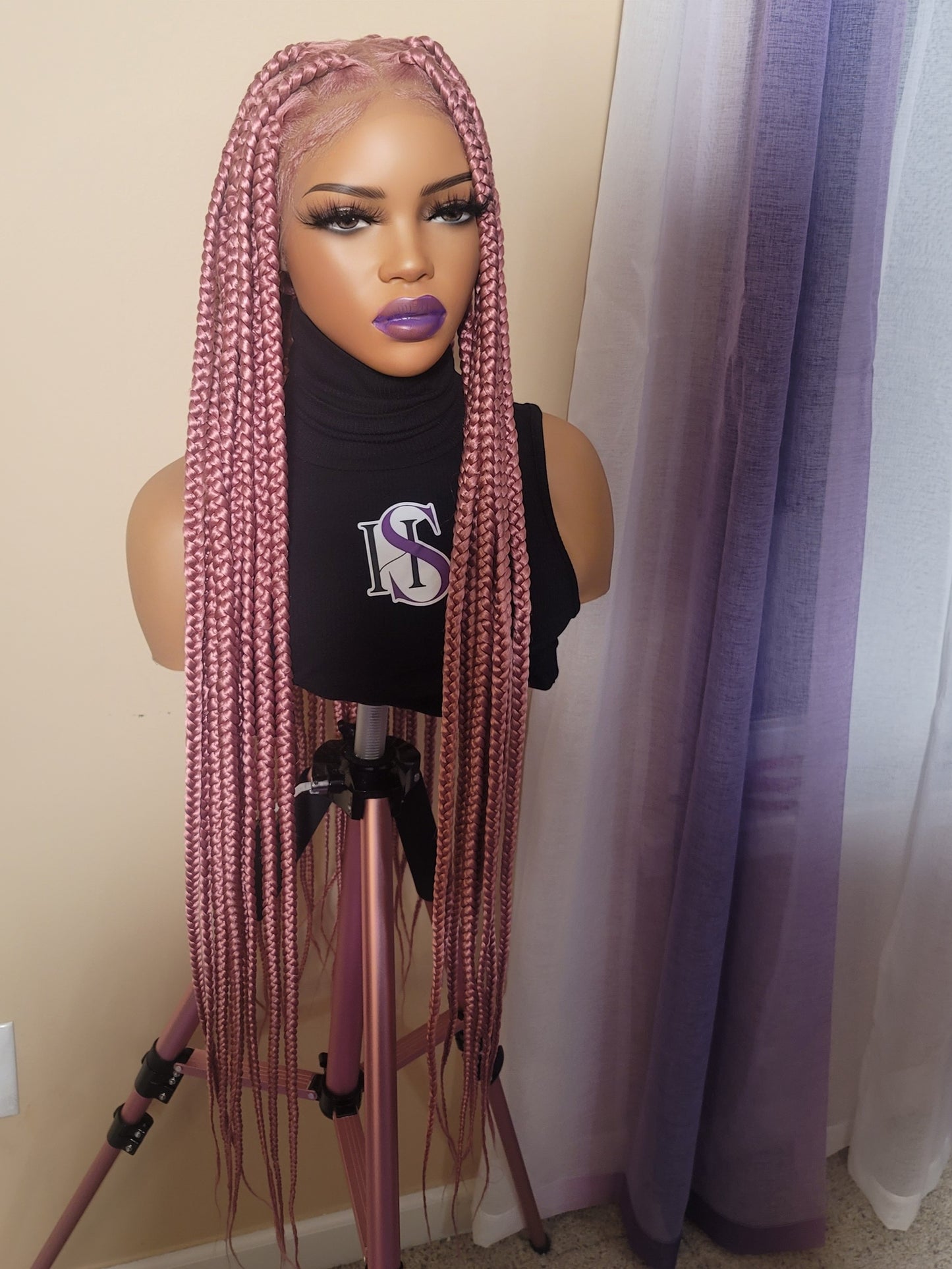 Yvette | Large Triangle Knotless Braids | FULL LACE (Ready to Ship)