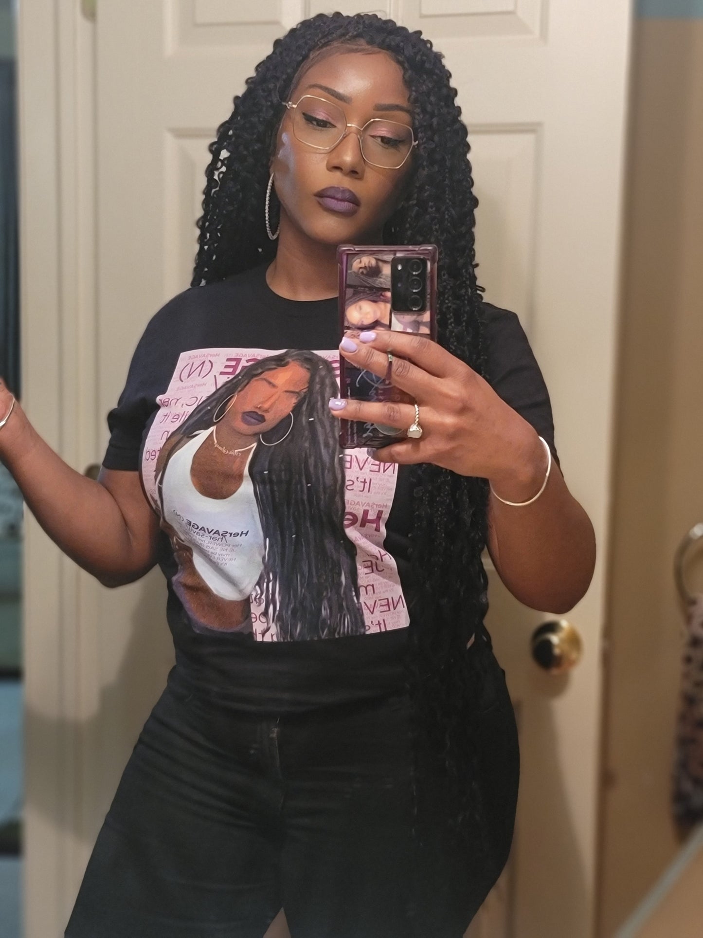 HerSAVAGE Woman Screenprint Tee (Guildan Brand Unisex Fit)