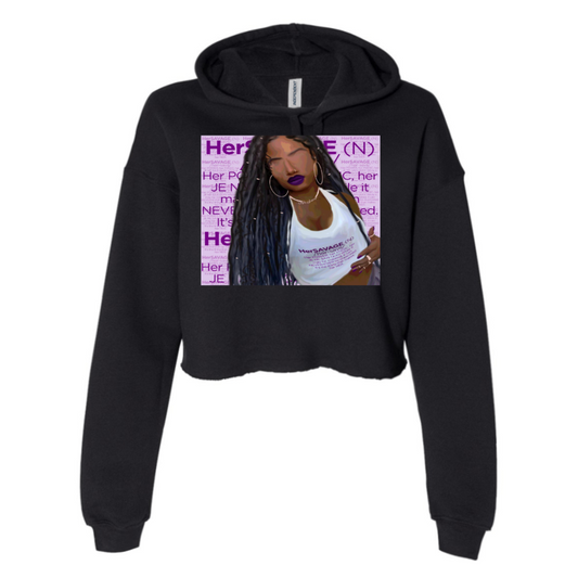 HerSAVAGE Woman Screenprint Cropped Hoodie