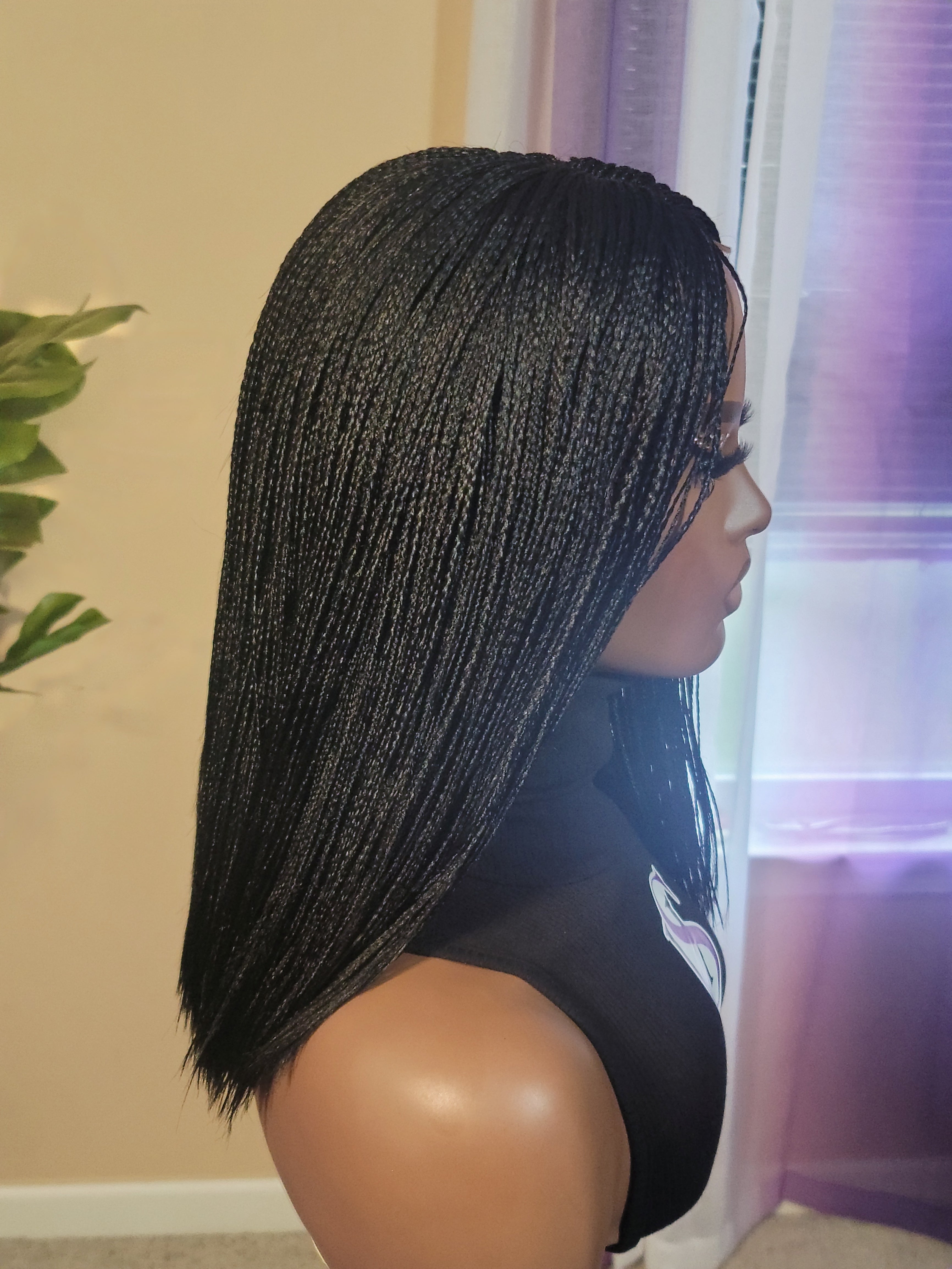 CRYS (BLACK) | Microtwist Feathers Lob | 2x4 CLOSURE (Ready to Ship)