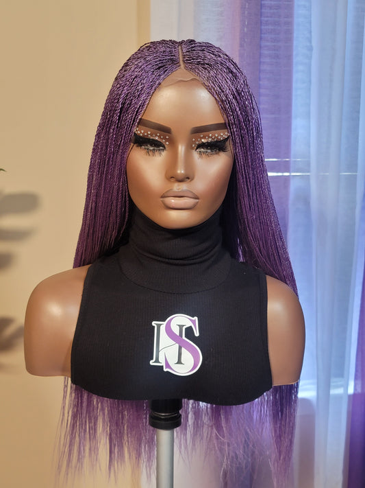 KIMMIE (Lavender Blend) | Middle Part SUPER SLIM Micro Twists | 2x4 CLOSURE (Ready to Ship)