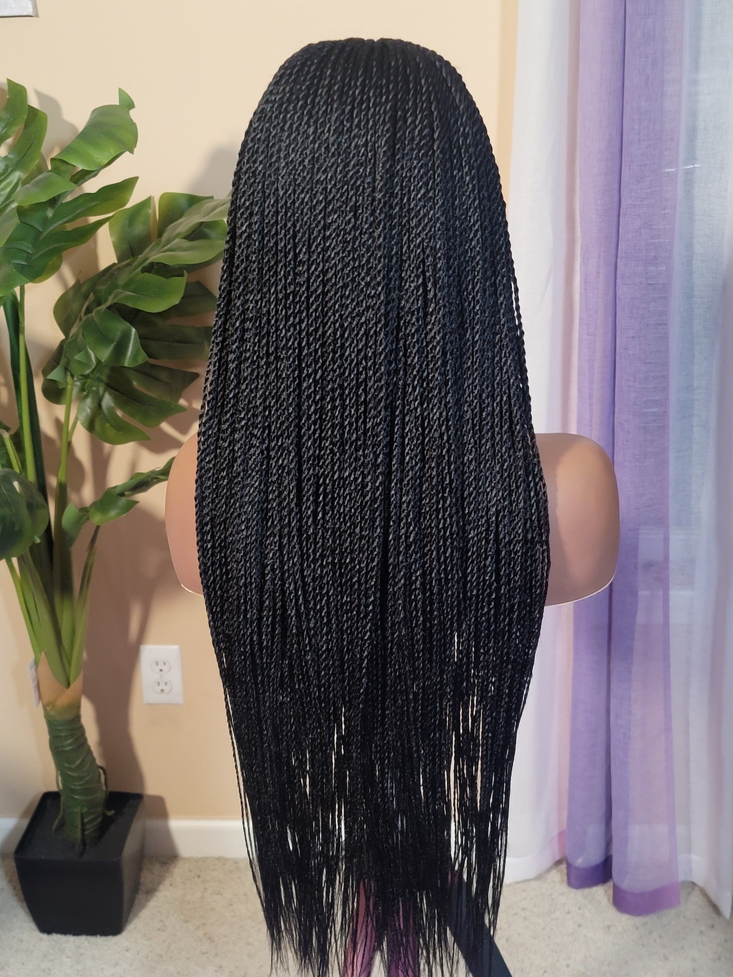 CHELLE (BLACK TWISTS) | Middle Part Tribal Twists | 2x4 CLOSURE (Ready To Ship)