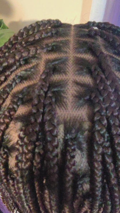 MORGAN (LATTE OMBRE)| Smedium Ombre Blended Mixed Colors Knotless Braids | FULL LACE (Ready to Ship)