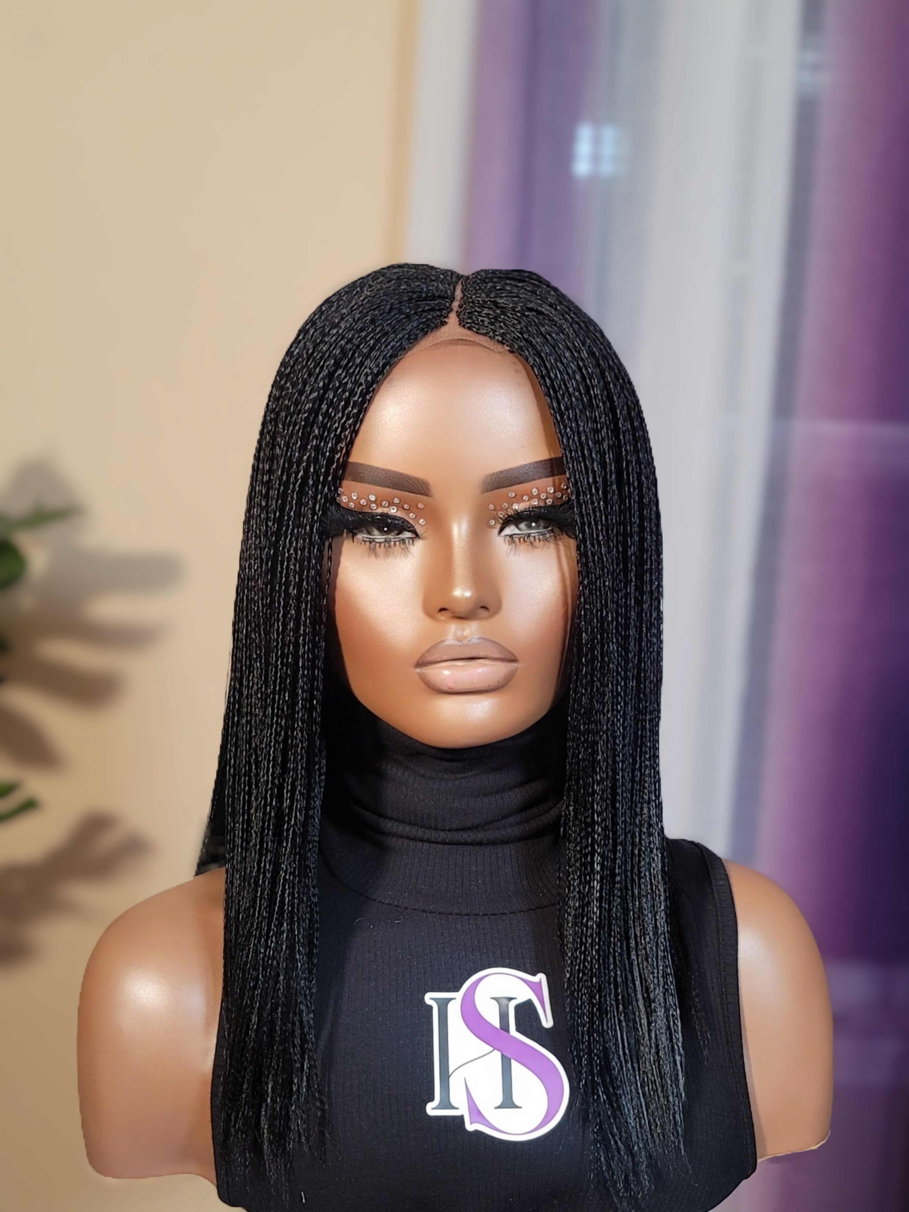 CRYS (BLACK) | Microtwist Feathers Lob | 2x4 CLOSURE (Ready to Ship)