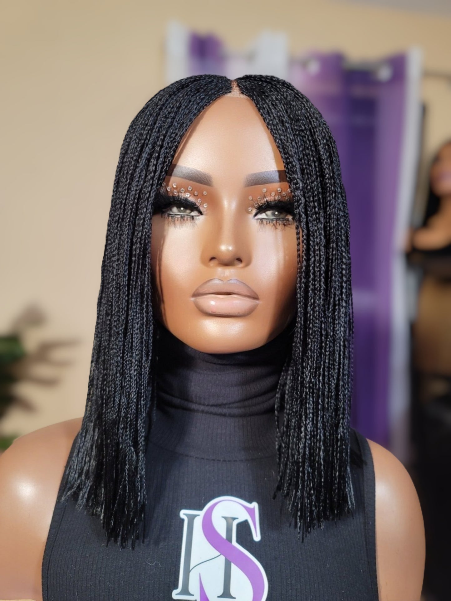 PATRA (BLACK)| MicroTwist Bob | 2x4 CLOSURE (Ready To Ship)