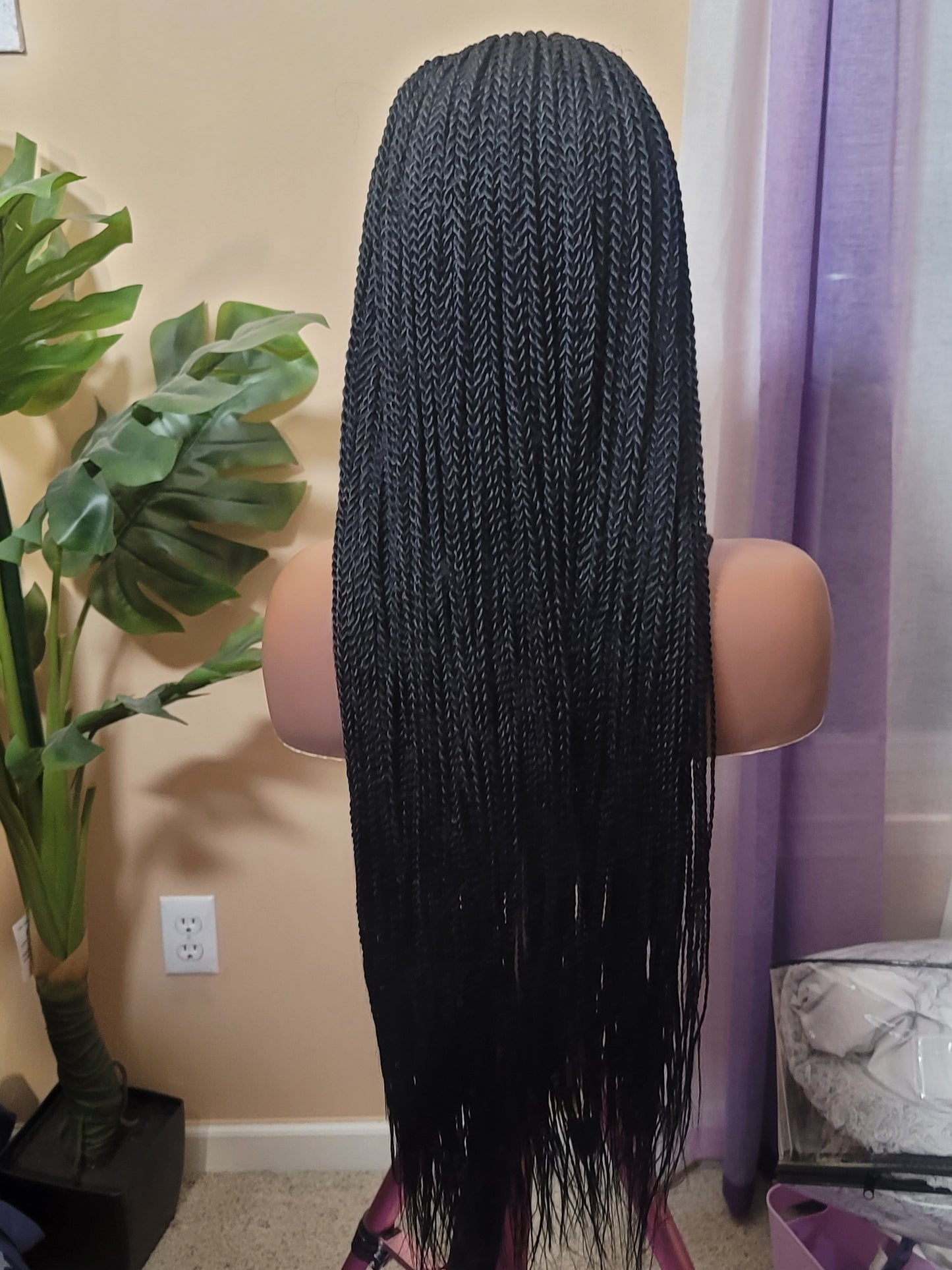 CHELLE (BLACK TWISTS) | Middle Part Tribal Twists | 3x4 CLOSURE (Ready To Ship)