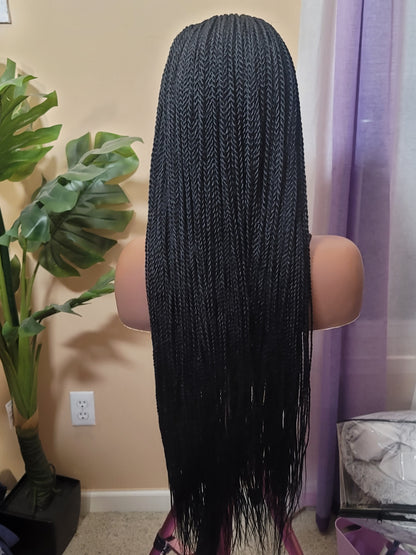 CHELLE (BLACK TWISTS) | Middle Part Tribal Twists | 3x4 CLOSURE (Ready To Ship)