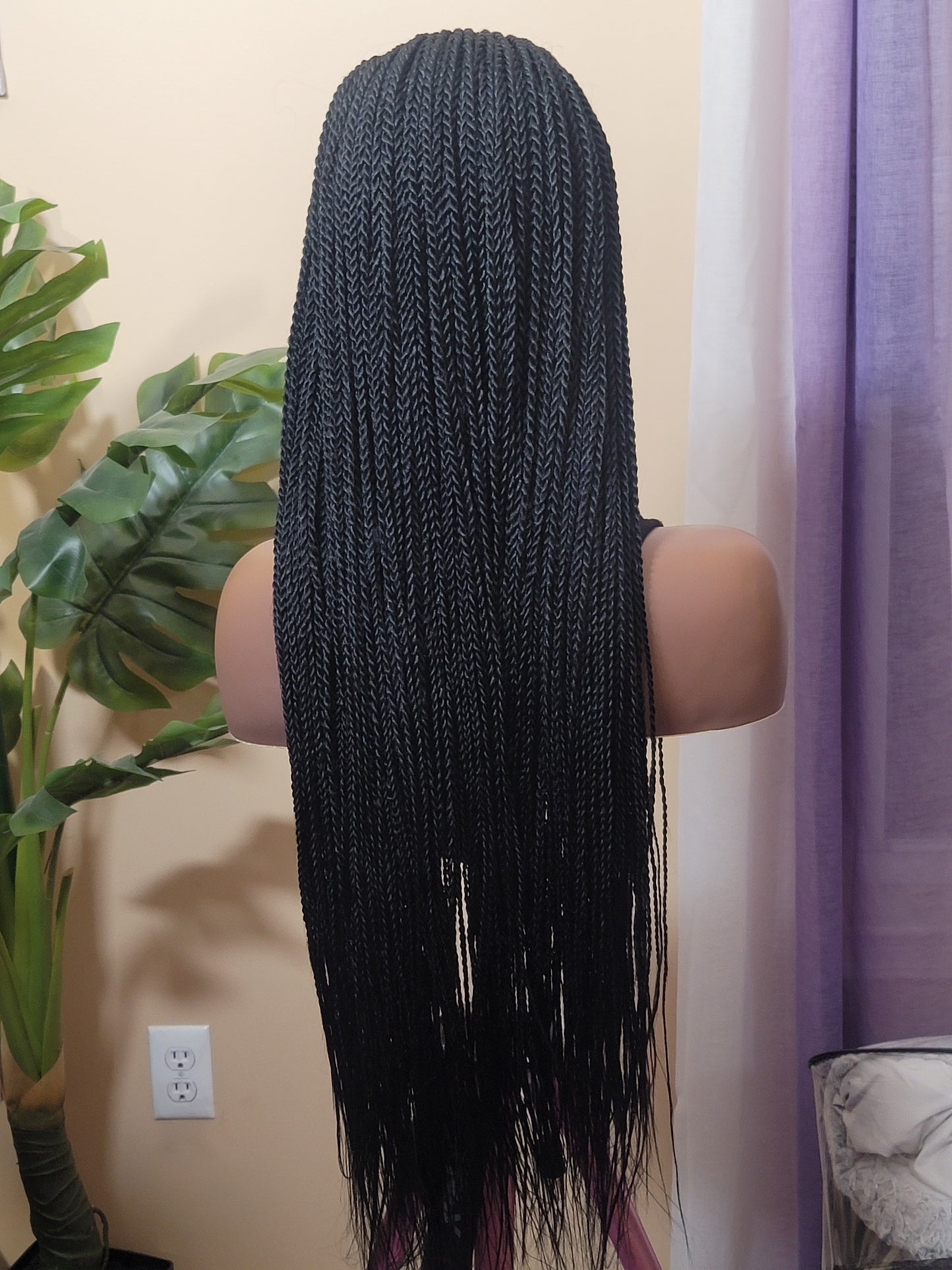CHELLE (BLACK TWISTS) | Middle Part Tribal Twists | 3x4 CLOSURE (Ready To Ship)