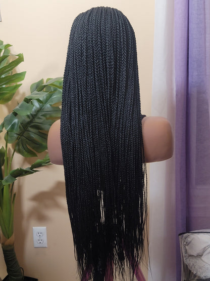 CHELLE (BLACK TWISTS) | Middle Part Tribal Twists | 3x4 CLOSURE (Ready To Ship)