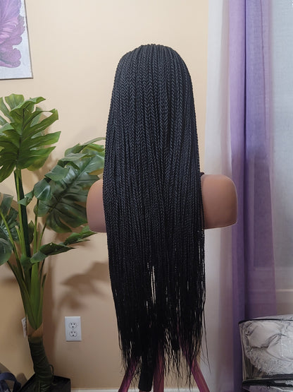 CHELLE (BLACK TWISTS) | Middle Part Tribal Twists | 3x4 CLOSURE (Ready To Ship)