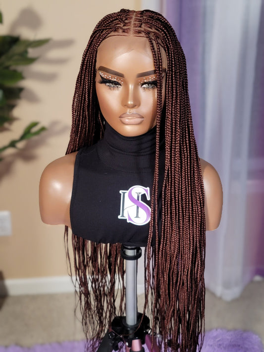 (Kash (Auburn) | Small Knotless Braids | FULL LACE (Made To Order)